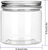 24Pack 6 oz Empty Plastic Jars with Lids - Clear, Wide Mouth, Airtight, Gift & Food Jars for Travel, Home, Kitchen & Slime Making...