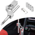 Sporacingrts Adjustable Short Shift Extension Shifter Knob with Adapters Compatible with Civic Integra CRX (Silver)...