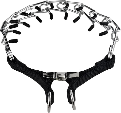 New Prong Dog Collar Metal Prong Dog Training Dog Collar with Metal Quick Release Pet Collar for Dogs Large Size...