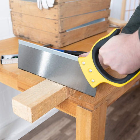 Navaris Tenon Hand Saw - 12 Inch Fine Tooth Back Saw for Precision Woodwork and Carpentry - Backsaw Handsaw with Steel Blade and Soft Grip Handle...