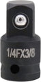 Impact Socket Adapter and Reducer 1/4 Inch Drive F to 3/8 Inch M, Chrome Molybdenum Steel Converter for Auto Construction...