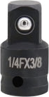 Impact Socket Adapter and Reducer 1/4 Inch Drive F to 3/8 Inch M, Chrome Molybdenum Steel Converter for Auto Construction...