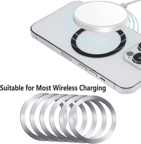 Mag Safe Ring 360 6Pack,Mag Safe Sticker for Mag Safe Magnet,Universal Magnetic Conversion Kit for iPhone 14/13/12/11/X Series, Galaxy S23/S22/S21...
