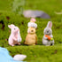 MAOMIA 12 Pcs Rabbit Figures for Kids, Bunnies Toy Set Cake Toppers, Miniature Rabbit Fairy Garden Figurines Collection Playset for Christmas Birt...