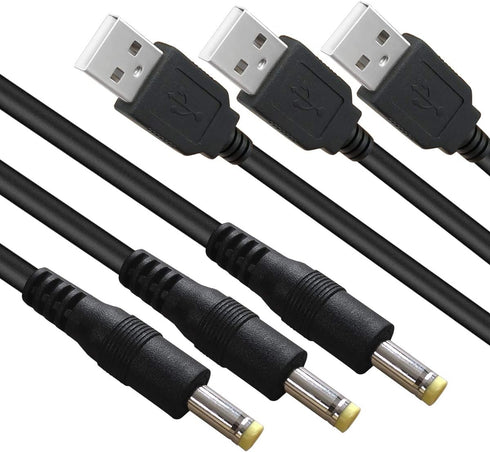 SIOCEN 3 Packs 4FT USB 2.0 A Male to DC 4.0mm x 1.7mm 5 Volt DC Barrel Jack Power Cable,DC 5V Power Plug Connector Charger Cord for Sony PSP 3000 ...