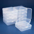 BENECREAT 10 Pack 3.74x3.74x1.18" Square Clear Plastic Bead Storage Containers Box Case with lid for Crafts, Beads, Coins, Jewelry and Watch Findi...