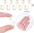 FEPITO 200 Pcs Christmas Ornament Hooks Gold Stainless Steel Christmas Ornament Hangers Perfect for Art Craft Christmas Tree Decorations...