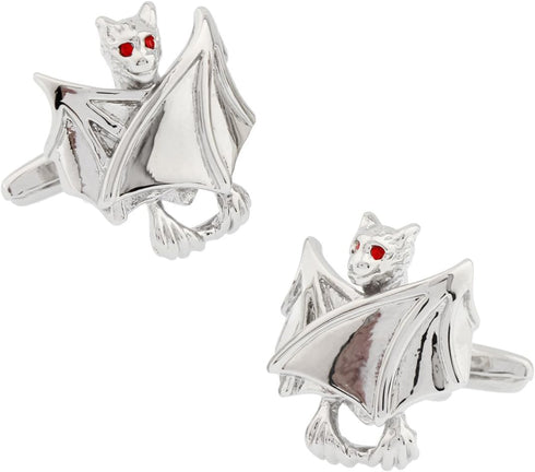 Bat Halloween Vampire Pair Cufflinks in a Presentation Gift Box & Polishing Cloth...