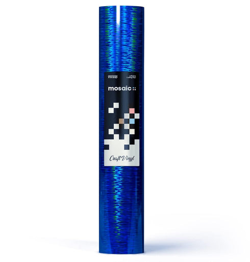 VViViD Mosaic+ Crafting Vinyl (Blue Brushed Holographic, 1ft x 5ft)...
