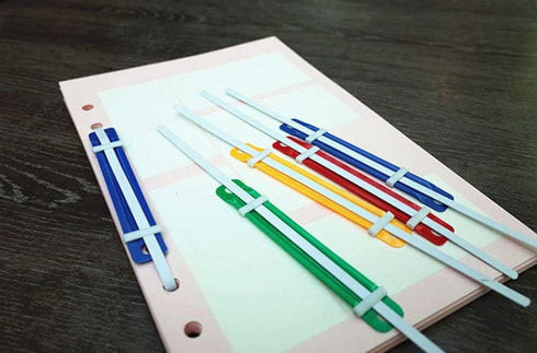 100 Pcs Plastic Paper Fasteners Colorful Plastic Document File Fastener 2-Hole Binder Clips Paper, Loose-Leaf Binding Clamp...