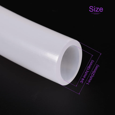 DMiotech 3/4" ID 1" OD 3.3 Feet Silicone Tube Translucent Industrial Silicone Tubing for Water Air Pump...