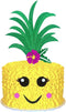 Palksky Glitter Big Pineapple Cake Topper Set With Eyes, Dimple, Mouth/Tropical Hawaiian Aloha Luau Themed Party Cake Decoration Supplies for Birt...