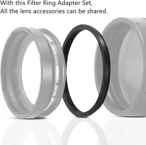 Filter Ring Adapter Set 18 Pieces, Camera Lens Filter Stepping Rings Kit, Lightweight and Durable Aluminum, 9 Pcs Step Up Rings Set and 9 Pcs Step...