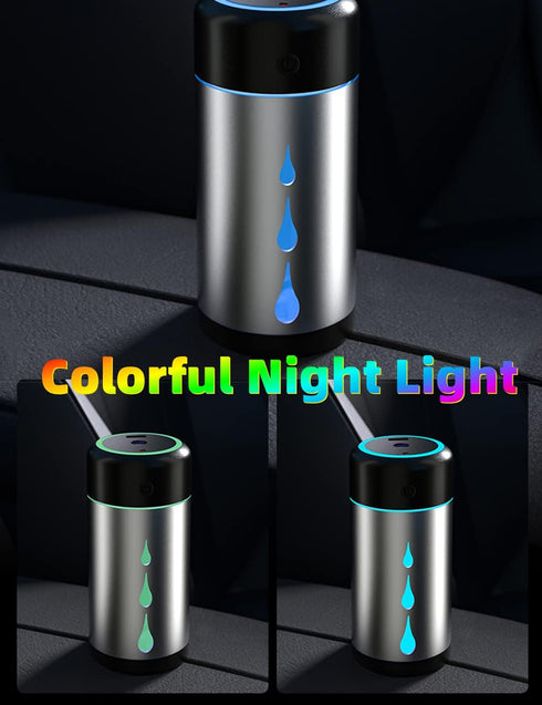 Car Humidifier Diffuser with Star Night Light, Car Diffusers for Essential Oils, Small Humidifier for Car, Office Destop, Bedroom, Car Essentials,...
