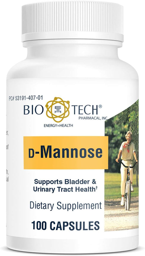 Bio-Tech Pharmacal D-Mannose, Supports Bladder and Urinary Tract Health (100 Count)...