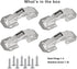 4-Pack Hidden Hinges for Cabinet Doors Frameless, Concealed Cabinet Hinges, Surface Mount Hinges...