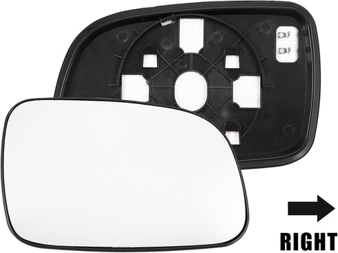 X AUTOHAUX Car Rearview Right Passenger Side Heated Mirror Glass Replacement W/Backing Plate for Jeep Grand Cherokee 1999-2004...