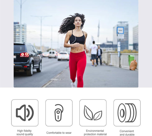 ULTECHNOVO Wired Earbuds, MP3 Double Pull Telescopic Headphones 3.5mm Earphones in-Ear Headphones Earplugs for MP3 (White)...