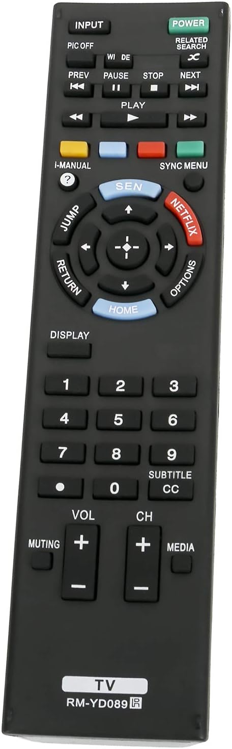RM-YD089 Remote Control Replace for Sony Bravia LCD LED HDTV KDL-32W600A KDL-32W650A KDL-42W650A KDL-42W651A KDL-46W700A KDL-50W700A KDL32W600A KD...