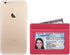 Unisex-Adult's Petite Credit Card Holder Leather Slim Minimalist Wallet, Rose with Id Window, Classic...