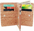 Eco Cork Friendly RFID Blocking Wallet Bi-fold Card Holder Vertical Wallet With Zippered Coin Purse & ID Window...