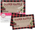 Amanda Creation Oh Boy! Outdoorsy Red and Black Plaid Lumberjack Diaper Raffle Tickets for Boy Baby Showers, 20 2" X 3” Double Sided Inserts, Brin...