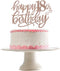 Happy 18th Birthday Cake Topper Rose Gold Glitter- 18th Birthday Cake Toppers, 18th Birthday Cake Topper for Girls, 18th Birthday Rose Gold, Happy...