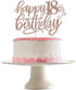 Happy 18th Birthday Cake Topper Rose Gold Glitter- 18th Birthday Cake Toppers, 18th Birthday Cake Topper for Girls, 18th Birthday Rose Gold, Happy...