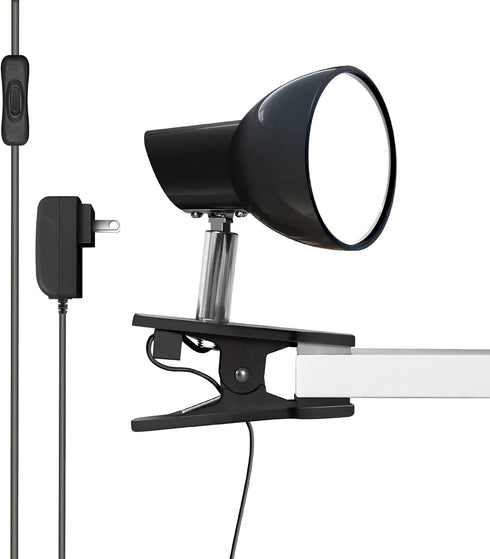 Clamp Light, Super Bright Clip Lamp for Book Reading in Bed Headboard Light, Easy to Attach Illumination Powerful Small Compact Clamp Lamp Black...