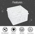 LeMotech Junction Box with Reserved Holes ABS Plastic Electrical Box IP65 Waterproof Dustproof Project Enclosure for Electronics White 5.9X 5.9X 3...