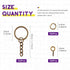Swpeet 450Pcs 4/5 Inch 20mm Bronze Flat Key Chain Rings Kit, Including 150Pcs Split Keychain Rings with Chain and 150Pcs Jump Ring with 150Pcs Scr...