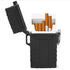 Waterproof Cigarette Case with Lighter, Full Pack 20 Regular Holder Electric Lighter USB Rechargeable, Windproof Flameless for Outdoor Adventures ...