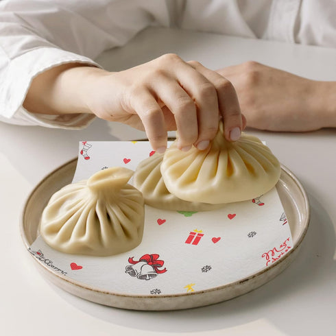 DOITOOL Disposable Cleaning Paper Towels: 2 Rolls Christmas Elk Snowflake Kitchen Wiping Rag House Cleaning Cloth Washcloth Towel Washable Roll Sh...