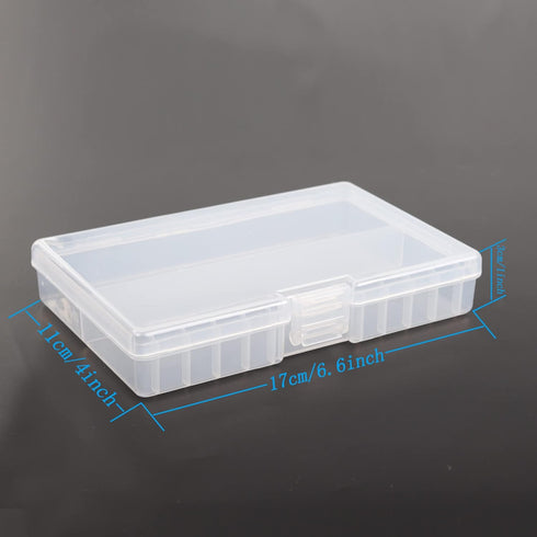 PNGKNYOCN Battery Storage Box,AA Batteries Portable Organizer Box Holds 48 AA Batteries,Insulative Plastic Clear Color...
