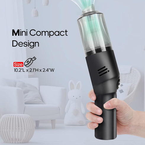 Portable Mini Car Vacuum Cleaner, High Power Cordless(400g) Handheld Rechargeable Vacuum Cleaner for Desk V06...