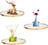 Cityelf Floating Shelves Wall Mounted Gold Wall Decor Iron Glass Hanging Shelf Home Decor Set of 3 Display Ledge Shelves for Living Room Bedroom O...