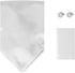 Dan Smith Self Ascot Scarf For Party White Silk Blend Plain Self Ascot Cravat Tie Pocket-Square Cufflinks Set 46" Clip-On Famliy Shirt C.C.AQ.AA.0...