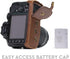 MegaGear Nikon D3400 Ever Ready Leather Camera Case and Strap, with Battery Access - Dark Brown - MG857...