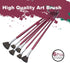 high-Grade Mink 6 pcs/Set Fish Tail Fan Shape Watercolor Gouache Acrylic Painting Pen Artist Oil Painting Brushes Art Supplies...