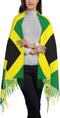 Jamaican Flag Pattern Scarf Long Shawl Wraps Pashmina for Women Girls with Tassels Soft Warm Cozy...