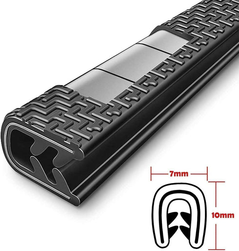 QBUC Car Door Edge Guards,13Ft(4M) Rubber Clip Seal U Shape Edge Trim Guard Protection Car Door Protection Fit for Most Models...