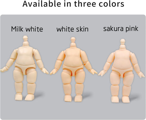 YMY 5.7cm mini doll body BJD cute body for GSC nendoroid head YMY Mini doll head?Sakura Pink?...