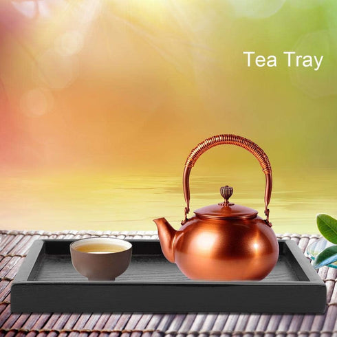 Solid Wood Serving Tray Rectangle Shape Tea Coffee Drinks Plate Snack Food Meals Breakfast Restaurant Platter Dining Tableware(8.66 x 5.91 inch)...