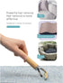 Pack of 2 Pet Hair Removers for Carpet, with Wooden Handle and Double-Sided Metal Scraper, Suitable for Indoor and Car Carpets...