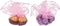 100Pcs 9.8 Inch Round Organza Bags Drawstring, Tulle Circles Baby Shower Wedding Party Favor Gift Bags Sheer Jewelry Candy Pouch (Pink)...