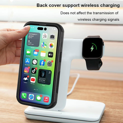 for iPhone 14 Pro Max Case, Heavy Duty Protective Phone Case with Glass Screen Protector + Camera Lens Protector, Shockproof Dropproof Cover for A...