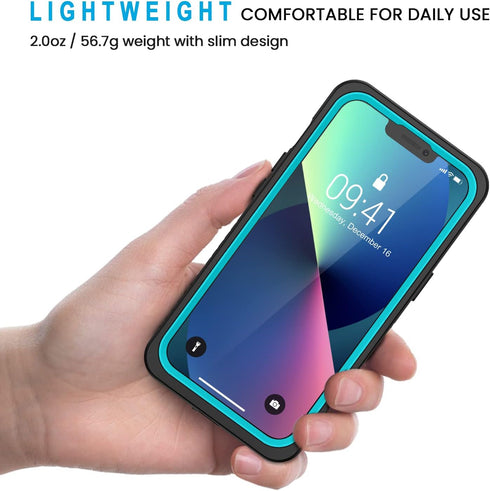 Lanhiem for iPhone 13 Case, IP68 Waterproof Dustproof Shockproof Cases with Built-in Screen Protector, Full Body Sealed Protective Front and Back ...