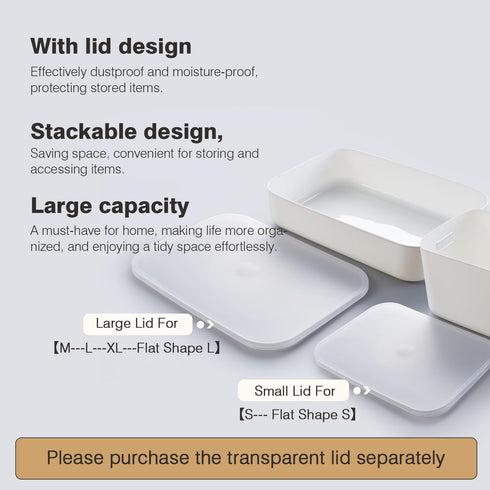 Pantry Organization and Storage, Versatile Organizer for Kitchen Pantry, Under Bed, Bathroom Sink, Desk and Office, Various Sizes (Large Lid)...
