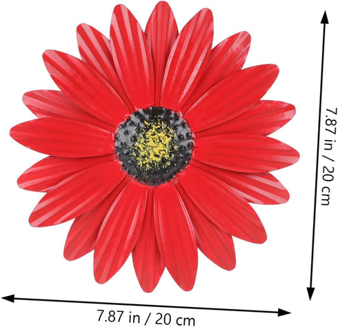 LIFKOME 1Pc wrought iron wall hanging daisy flower wall art decor sunflower bathroom decor Metal Daisy Flower Wall Decor wall flower sculpture gar...