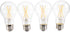 Satco S12463 8 Watt A19 LED Bulb, Clear, 3000K, Medium Base, 120 Volt, 4-Pack...